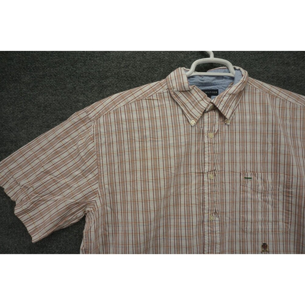 Tommy Hilfiger Button Down Shirt Mens XL Short Sleeve